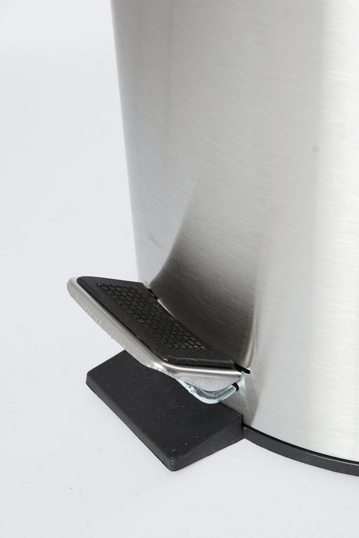 Redtag-Silver-Pedal-Bin-(9Lt.)-Category:Waste-Bins,-Colour:Silver,-Deals:New-In,-Dept:Home,-Filter:Home-Bathroom,-HMW-BAC-Bath-Accessories,-New-In-HMW-BAC,-Non-Sale,-S23A,-Section:Homewares-Home-Bathroom-