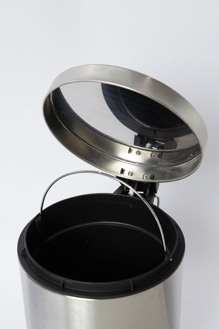 Redtag-Silver-Pedal-Bin-(9Lt.)-Category:Waste-Bins,-Colour:Silver,-Deals:New-In,-Dept:Home,-Filter:Home-Bathroom,-HMW-BAC-Bath-Accessories,-New-In-HMW-BAC,-Non-Sale,-S23A,-Section:Homewares-Home-Bathroom-