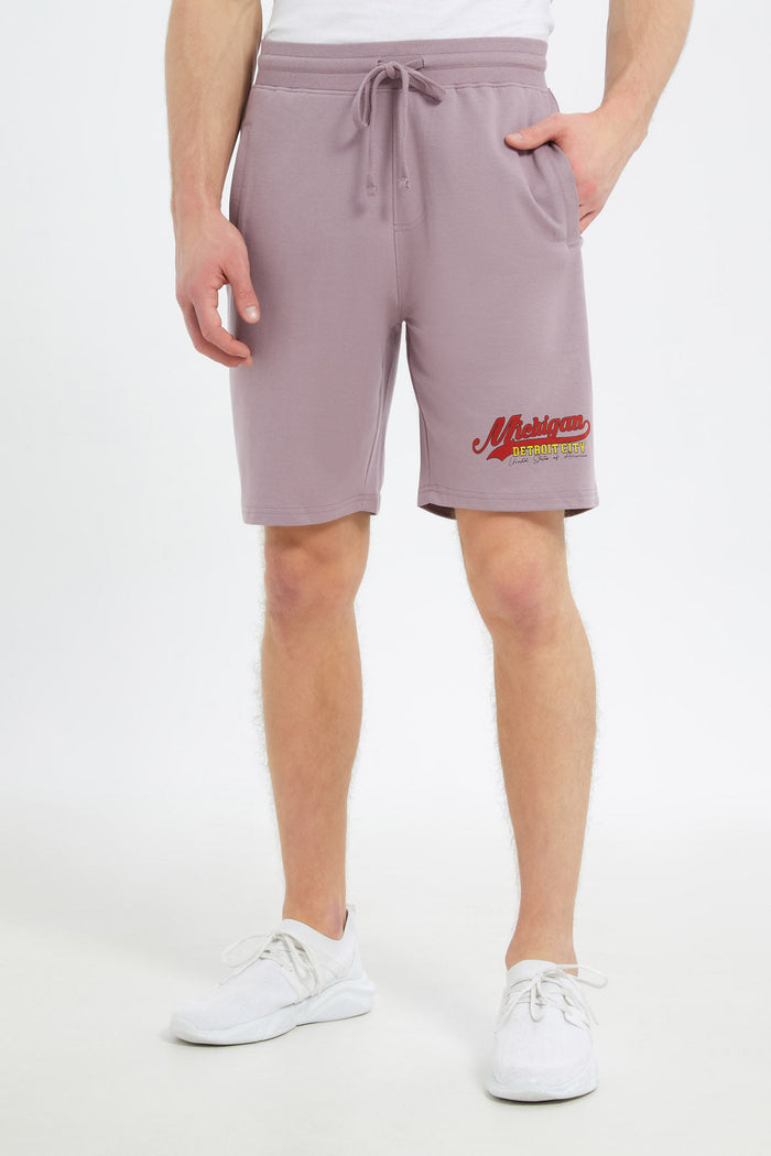 Redtag-Men-Purple-Sweat-Shorts-Category:Shorts,-Colour:Purple,-Deals:New-In,-Dept:Menswear,-Filter:Men's-Clothing,-Men-Shorts,-New-In-Men-APL,-Non-Sale,-S23C,-Section:Men-Men's-